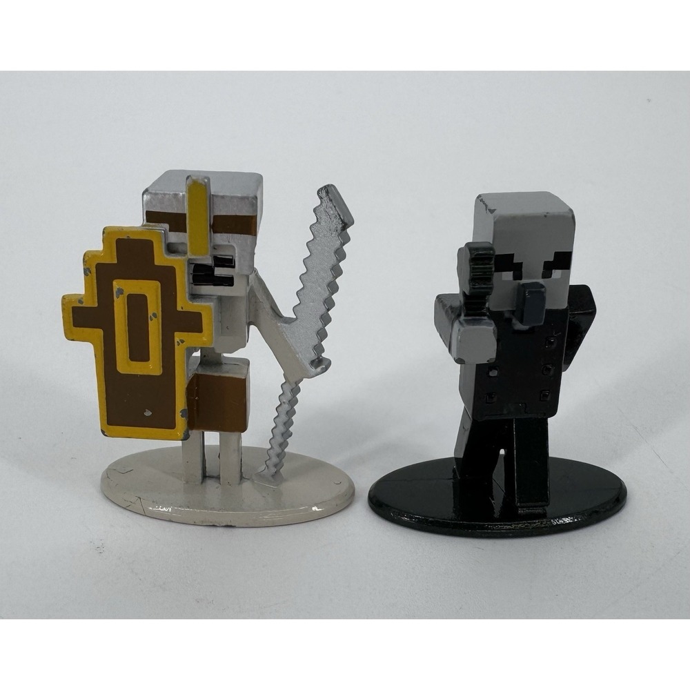 Minecraft 1.5"‎ Die-Cast Figure - Jada Toys Vindicator & Skelton Vanguard